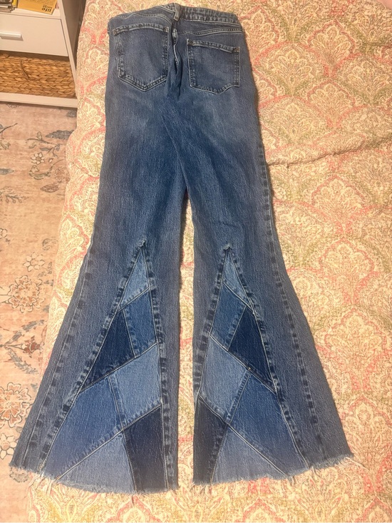 Forever 21 Denim - Forever 21 Patchwork Flare Jeans — Blue Denim
